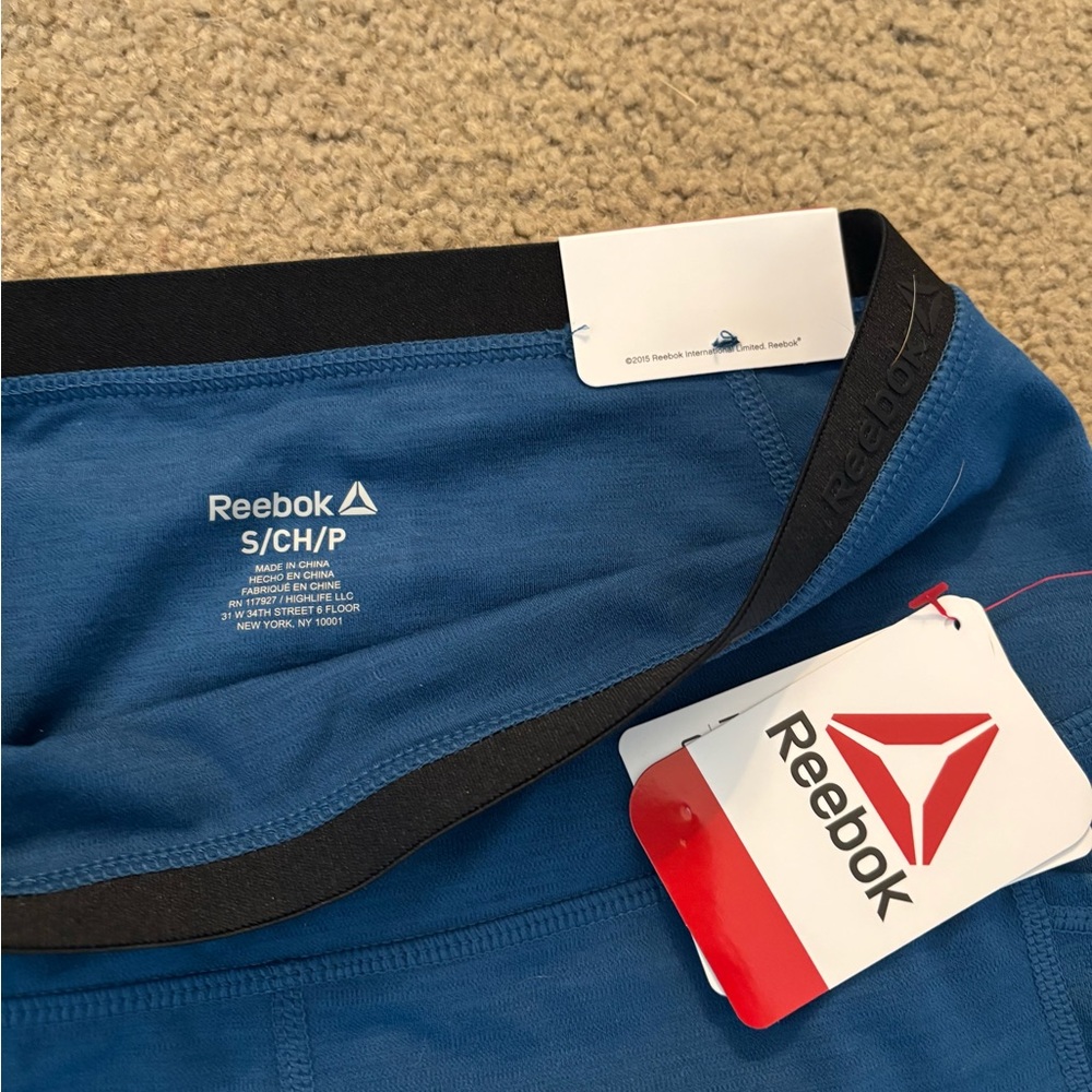 NWT Reebok Blue High-Waist Performance Shorts - Small - Picture 3 of 5